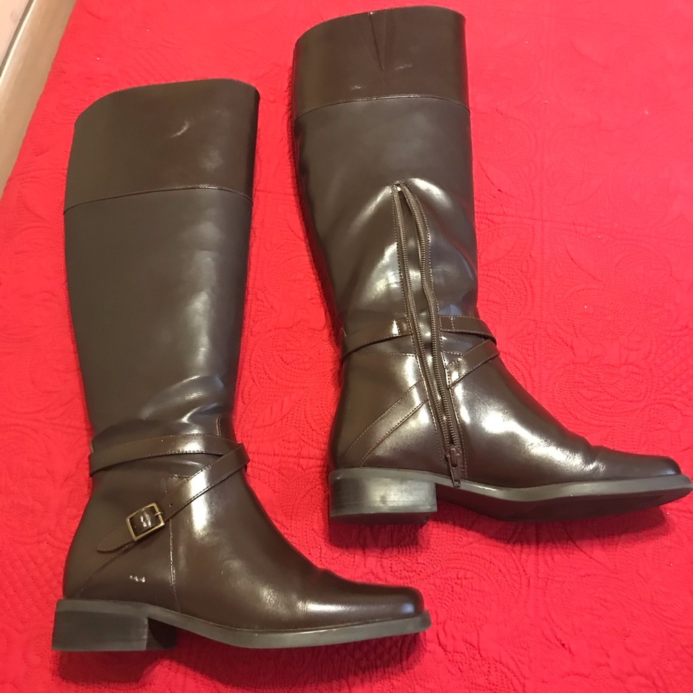 Danelle D-Porto cafe mid calf leather 7.5. Worn 1x